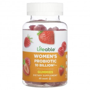 Lifeable, жевательные таблетки с пробиотиками для женщин, со вкусом ягод, 10 млрд, 60 жевательных таблеток (5 млрд КОЕ в одной жевательной таблетке) в Москве - eco-herb.ru | фото
