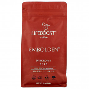 Lifeboost, Coffee, Embolden ™, зерна, темная обжарка, 340 г (12 унций) - описание | фото