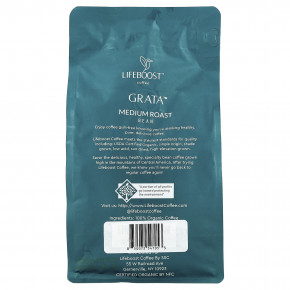 Lifeboost, Кофе Grata ™, в зернах, средней обжарки, 340 г (12 унций) в Москве - eco-herb.ru | изображение Lifeboost, Кофе Grata ™, в зернах, средней обжарки, 340 г (12 унций) в Москве - eco-herb.ru | фото