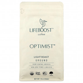 Lifeboost, Кофе, Optimist ™, молотый, легкой обжарки, 340 г (12 унций) - подробнее Lifeboost, Кофе, Optimist ™, молотый, легкой обжарки, 340 г (12 унций) - описание
