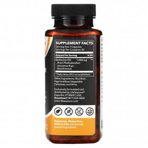 LifeSeasons, Берберин гидрохлорид, 90 растительных капсул (333 мг на капсулу) в Москве - eco-herb.ru | фото