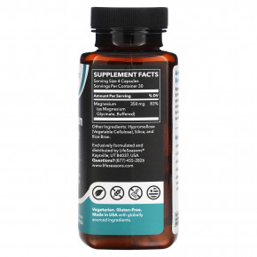 LifeSeasons, Глицинат магния, 120 растительных капсул (87,5 мг на капсулу) в Москве - eco-herb.ru | фото