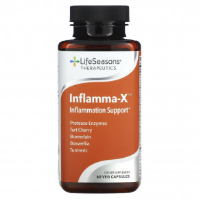 LifeSeasons, Inflamma-X™, 60 растительных капсул - описание | фото