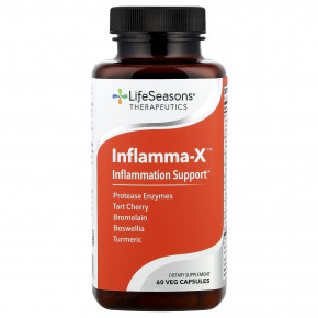 LifeSeasons, Inflamma-X™, поддержка при воспалении, 60 растительных капсул - описание