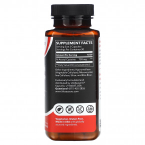 LifeSeasons, N-ацетилцистеин, 60 растительных капсул (375 мг на капсулу) в Москве - eco-herb.ru | фото