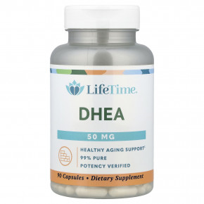 LifeTime Vitamins, ДГЭА, 90 капсул (25 мг в каждой капсуле) - описание | фото
