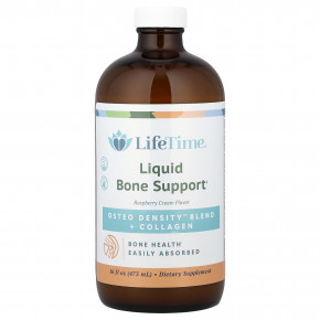 LifeTime Vitamins, Osteo Density™, смесь с коллагеном, малиновый крем, 473 мл (16 жидк. унций) - описание | фото