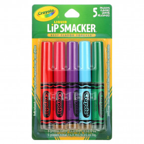 Lip Smacker, Crayola, жидкий блеск для губ, набор разных вкусов, 5 шт., 14,0 мл (0,45 жидк. унции) в Москве - eco-herb.ru | фото