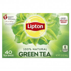 Lipton, Зеленый чай, 40 чайных пакетиков, 60 г (2,11 унции) в Москве - eco-herb.ru | фото