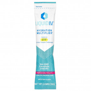 Liquid I.V., Hydration Multiplier, смесь для приготовления электролитического напитка, маракуйя, 10 пакетиков по 16 г (0,56 унции) в Москве - eco-herb.ru | изображение Liquid I.V., Hydration Multiplier, смесь для приготовления электролитического напитка, маракуйя, 10 пакетиков по 16 г (0,56 унции) в Москве - eco-herb.ru | фото