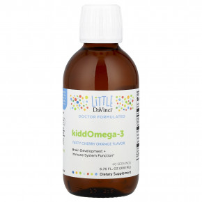 Little DaVinci, KiddOmega-3, вкус вишни и апельсина, 200 мл (6,76 жидк. Унции) - описание | фото