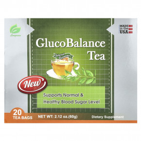 Longreen, GlucoBalance Tea, 20 чайных пакетиков, 60 г (2,12 унции) - описание | фото