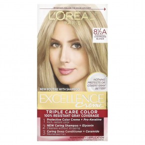 L'Oréal, Excellence Creme, Triple Care Color, блонд оттенка 8 1/2, для 1 применения в Москве - eco-herb.ru | фото