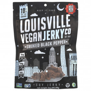 Louisville Vegan Jerky Co, Копченый черный перец, 85,05 г (3 унции) - описание | фото