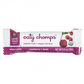 Love Child Organics, Nature's Path, органические батончики Oaty Chomps™, для детей от 12 месяцев, малина и свекла, 5 батончиков в индивидуальной упаковке, 23 г (0,8 унции) в Москве - eco-herb.ru | фото