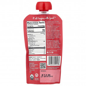 Love Child Organics, Nature's Path, органическое пюре для детей, для детей от 6 месяцев, бананы, клубника, персики, 113 г (4 унции) в Москве - eco-herb.ru | фото