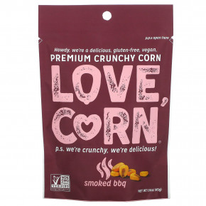 Love Corn, Premium Crunchy Corn, барбекю с копченым вкусом, 45 г (1,6 унции) в Москве - eco-herb.ru | фото