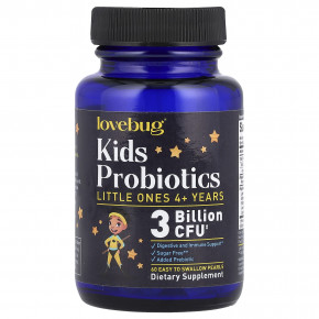 LoveBug Probiotics, Пробиотики для детей, для детей от 4 лет, 3 млрд КОЕ, 60 шт. Жемчуга, который легко глотать в Москве - eco-herb.ru | фото