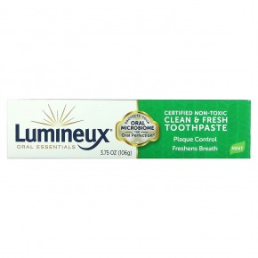 Lumineux Oral Essentials, Сертифицированная нетоксичная чистая и свежая зубная паста, мята, 106 г (3,75 унции) в Москве - eco-herb.ru | фото