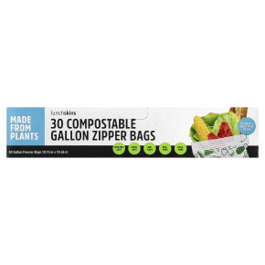 Lunchskins, биоразлагаемые галлонные пакеты с застежкой, 30 шт. в Москве - eco-herb.ru | изображение Lunchskins, биоразлагаемые галлонные пакеты с застежкой, 30 шт. в Москве - eco-herb.ru | фото