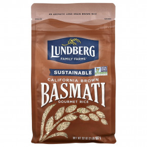 Lundberg, Изысканный рис, калифорнийский коричневый басмати, 907 г (32 унции) в Москве - eco-herb.ru | фото
