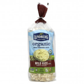 Lundberg, Organic Brown Rice Cakes, Wild Rice , 8.5 oz (241 g) - описание