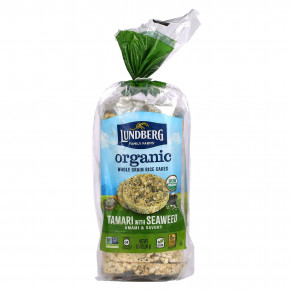 Lundberg, Organic Brown Rice Cakes, Tamari with Seaweed, 8.5 oz (241 g) - описание