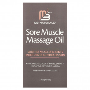 M3, Масло для массажа при боли в мышцах, сладкий апельсин и ваниль, 240 мл (8 жидк. унц.) в Москве - eco-herb.ru | фото