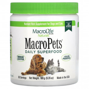 Macrolife Naturals, MacroPets, ежедневный суперфуд, для собак и кошек, 180 г (6,35 унции) в Москве - eco-herb.ru | фото