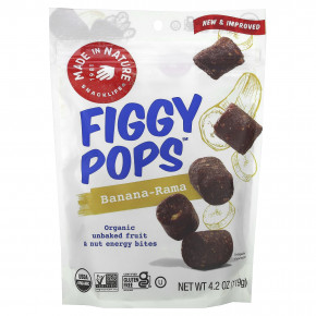 Made in Nature, Figgy Pops, банан, 119 г (4,2 унции) - описание