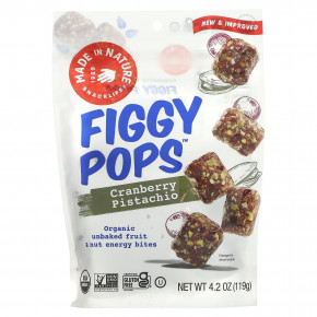 Made in Nature, Figgy Pops, клюква и фисташки, 119 г (4,2 унции) - описание