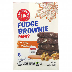 Made in Nature, Fundge Brownie Minis, кленовый орех, 8 пирожных, 168 г (5,92 унции) в Москве - eco-herb.ru | фото