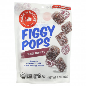 Made in Nature, Razzy Pops, суперснеки с красной малиной, 119 г (4,2 унции) - описание