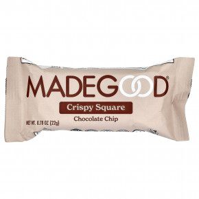 MadeGood, Crispy Squares, шоколадная крошка, 6 батончиков по 22 г (0,78 унции) в Москве - eco-herb.ru | изображение MadeGood, Crispy Squares, шоколадная крошка, 6 батончиков по 22 г (0,78 унции) в Москве - eco-herb.ru | фото