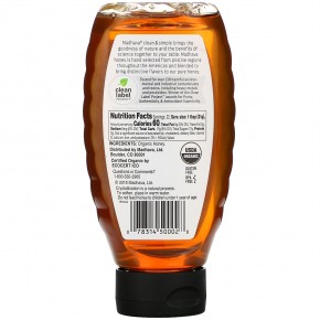 Madhava Natural Sweeteners, Органический золотой мед, нефильтрованный, 454 г (16 унций) в Москве - eco-herb.ru | фото