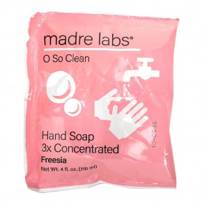 Madre Labs, мыло для рук тройной концентрации, фрезия, 1 пакетик и флакон многоразового использования 118 мл (4 жидк. унции) в Москве - eco-herb.ru | фото