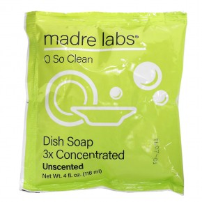 Madre Labs, средство для мытья посуды, тройной концентрации, без запаха, 1 пакетик, 118 мл (4 унции) в Москве - eco-herb.ru | фото