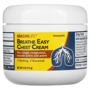 MagniLife, Breathe Easy, крем для груди, без запаха, 113 г (4 унции) в Москве - eco-herb.ru | фото