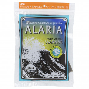 Maine Coast Sea Vegetables, алярия, дикорастущий атлантический вакаме, 56 г (2 унции) - описание