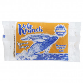 Maine Coast Sea Vegetables, Kelp Crunch, энергетический батончик с морскими водорослями, кунжут и имбирь, 28 г (1 унция) (Товар снят с продажи) в Москве - eco-herb.ru | фото