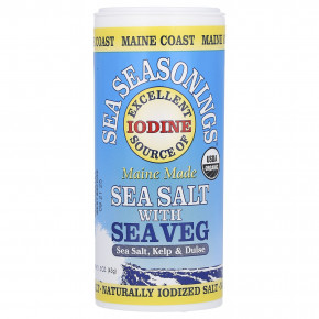 Maine Coast Sea Vegetables, Sea Seasonings, морская соль с морскими водорослями, 43 г (1,5 унции) - описание