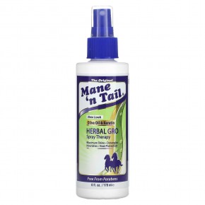 Mane 'n Tail, Herbal Gro Spray Therapy, оливковое масло и кератин, 178 мл (6 жидк. Унций) в Москве - eco-herb.ru | фото