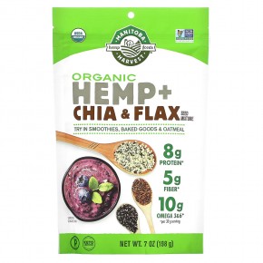 Manitoba Harvest, Organic Hemp + Chia & Flax Seed Mixture, 7 oz (198 g) в Москве - eco-herb.ru | фото
