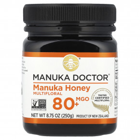 Manuka Doctor, мед манука из разнотравья, MGO 80+, 250 г (8,75 унции) - описание | фото