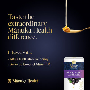 Manuka Health, Леденцы, лесной мёд манука и черная смородина, MGO 400+, 15 леденцов в Москве - eco-herb.ru | фото
