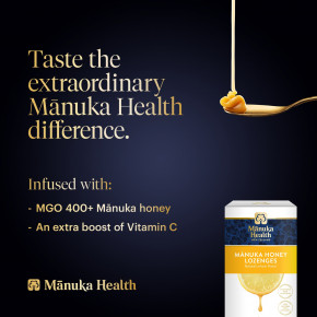 Manuka Health, леденцы с медом манука, натуральный лимон, MGO 400+, 15 леденцов в Москве - eco-herb.ru | фото