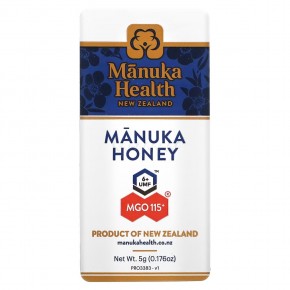 Manuka Health, Manuka Honey On-The-Go, UMF 6+, MGO 115+, 12 пакетиков по 5 г (0,176 унции) в Москве - eco-herb.ru | фото