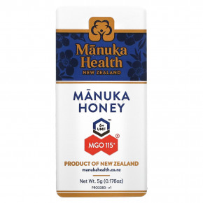 Manuka Health, Manuka Honey On-The-Go, UMF 6+, MGO 115+, 12 пакетиков по 5 г (0,176 унции) в Москве - eco-herb.ru | фото