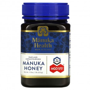 Manuka Health, Необработанный мед манука, UMF 16+, MGO 573+, 500 г (17,6 унции) в Москве - eco-herb.ru | фото
