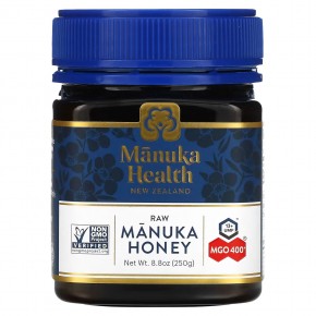 Manuka Health, Необработанный мед манука, UMF 13+, MGO 400+, 250 г (8,8 унции) - описание